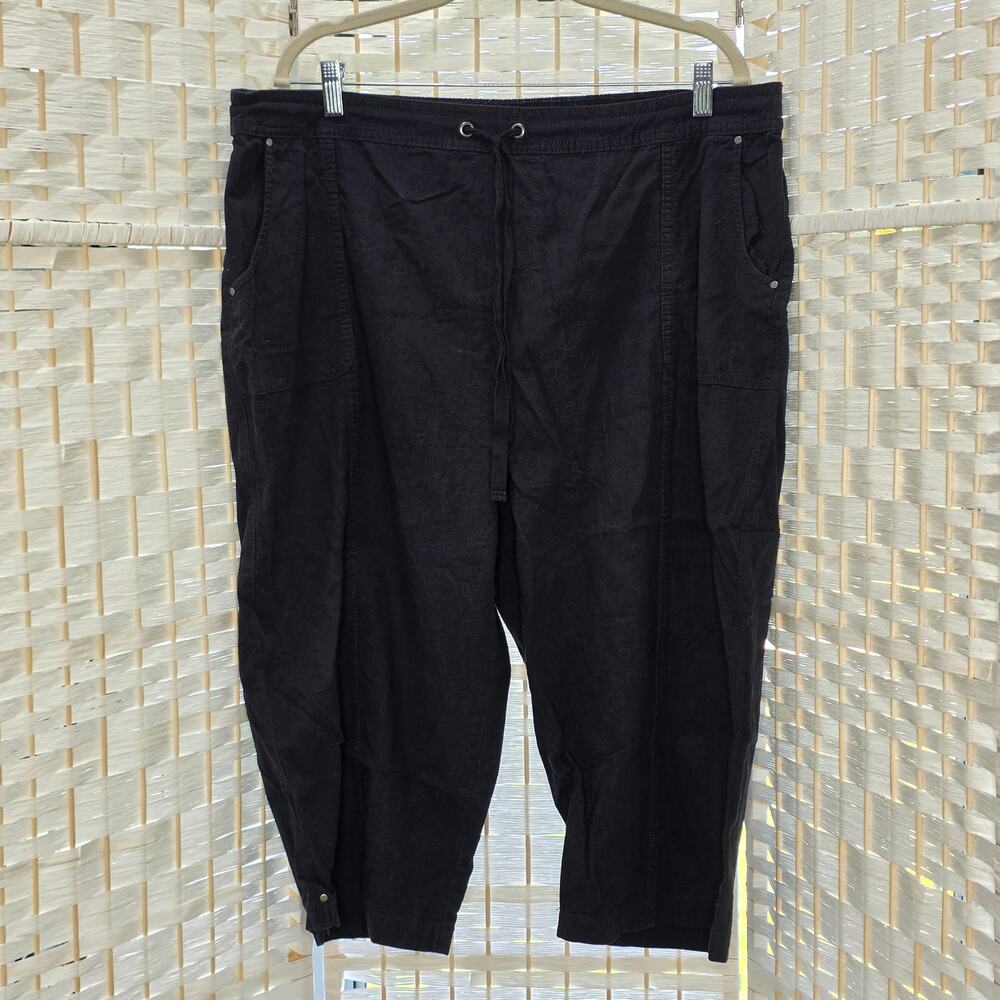 Croft & Barrow Black Stretch pull on Capris Size 1x Pre-owned